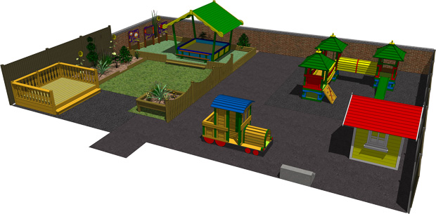 Artwork for outdoor play area